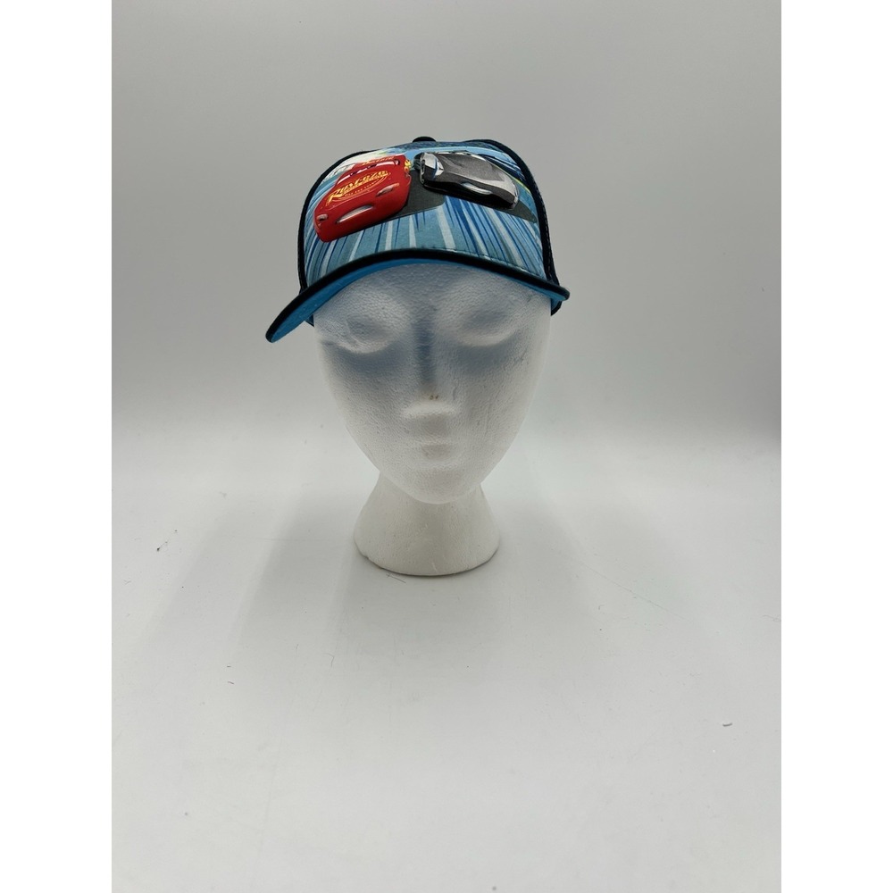 Disney Pixar Cars 3 Lightning McQueen Jackson Storm Kids Snapback Hat Cap Blue